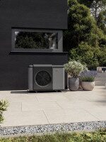 Wärmepumpe vor Neubau
